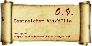 Oestreicher Vitália névjegykártya